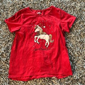 Red christmas unicorn shirt